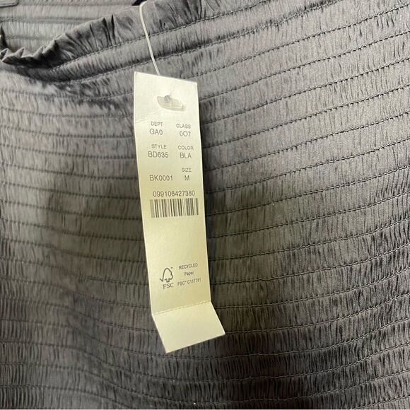 J. Crew Square Neck Smocked Featherweight Satin Top M - Picture 4 of 8